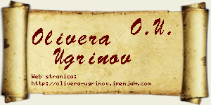 Olivera Ugrinov vizit kartica